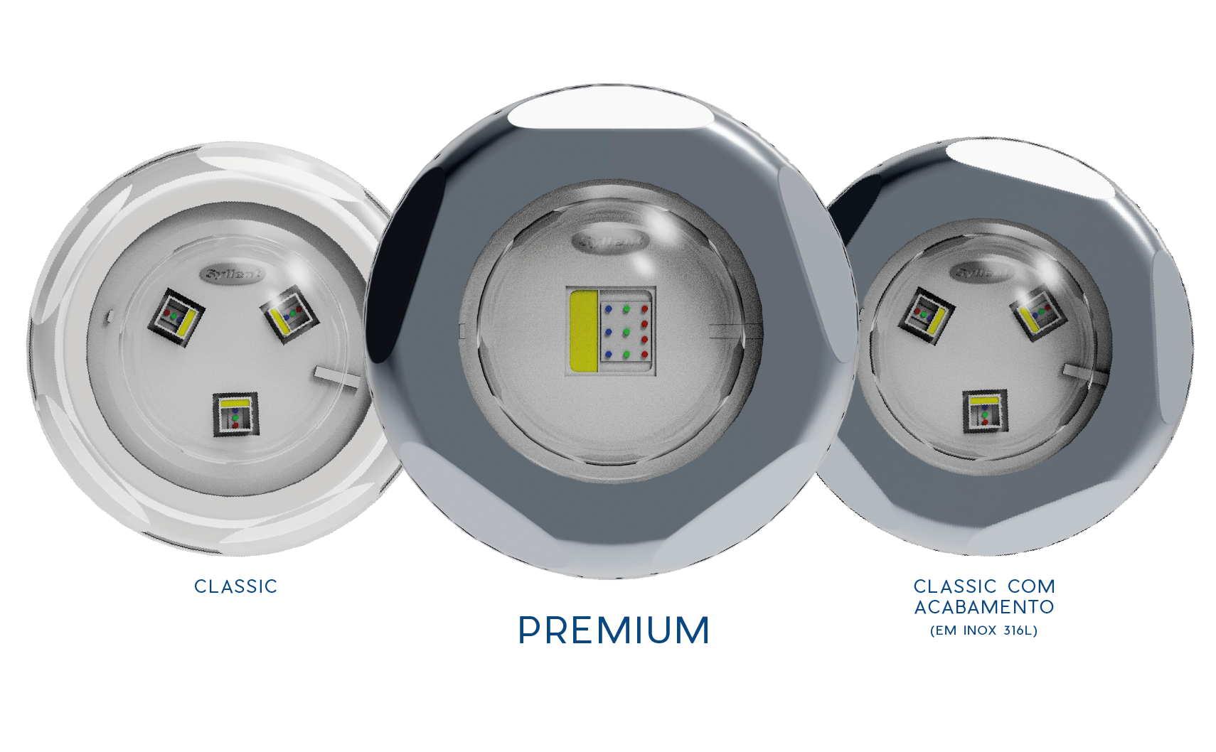 Refletores LED Syllent para piscinas